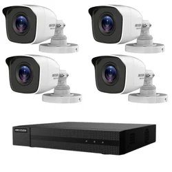 Hikvision-Überwachungssystem HiWatch-Serie 4 Kameras 5MP IR 20m DVR 4 Kanäle 4MP