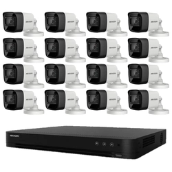 Hikvisioni valvesüsteem 16 kaamerad 8MP 4 sisse 1, 2.8mm, IR 30m, DVR 16 kanalid 4K