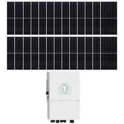 Højspændings fotovoltaisk sæt 15kW, Tre-faset hybrid inverter BMS DEYE SUN-15K-SG01HP3-EU-AM2, 28 paneler 550W Vendato Solar