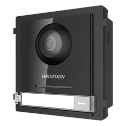 Hlavní modul pro modulární interkom vybavený 2MP videokamerou s rybím okem a tlačítkem pro volání - HIKVISION
