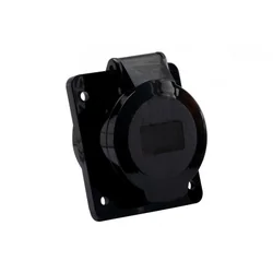 Hoekpaneel stopcontact 16A/5P /FE/ zwart F7.0132