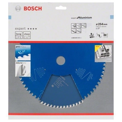 Hoja de sierra circular BOSCH Expert para aluminio 254 X 30 X 2,8 mm,80