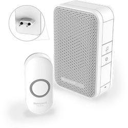Honeywell Home DC311NP2 wireless doorbell Series 3, 4 melody, white socket base, design. button