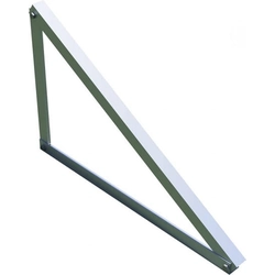 Horizontale aluminium driehoek/set vierkant 15 graden
