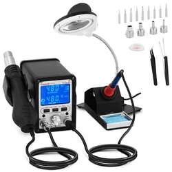 HOT AIR soldering iron station 70W LCD S-LS-45 S - SET 21el.
