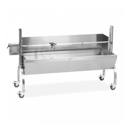 Houtskoolgrill met biggenspit - 40 kg - spitlengte: 137 cm - windscherm ROYAL CATERING 10012926 RCSG-150PP