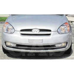 Hyundai Accent - Chrome Strips Grill Chrome Dummy Bufer Tuning