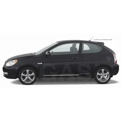 HYUNDAI ACCENT HATCHBACK / 3 ΠΟΡΤΑ - Λωρίδες ΧΡΩΜΙΟΥ σε πλαϊνές πόρτες χρωμίου