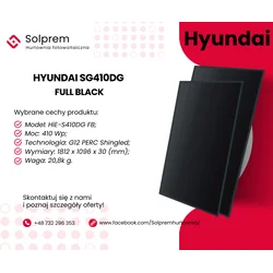 Hyundai fotovoltaikus modul HiE-S410DG(FB) 410W Teljes fekete