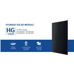 „Hyundai “ HiE-S430HG(FB) // „Hyundai“ 430W saulės kolektorių skydas // VISIŠKAI JUODA // Skiedras