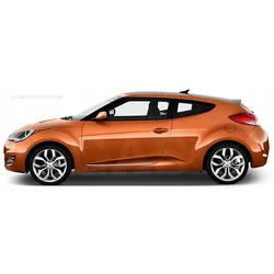 HYUNDAI VELOSTER - HROMA sloksnes uz dekoratīvām hromētām sānu durvīm