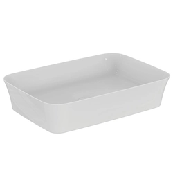 Ideal Standard Ipalyss freestanding washbasin, rectangular, %w0/% mm, white without overflow