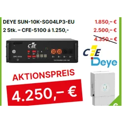 Iestatīt Deye SUN-10K-SG04LP3-EU un 2x CFE-5100
