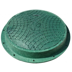 Il coperchio del portello per la fossa settica 5Ton 60cm WL-60/80ZA50 verde