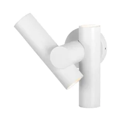 Iluminação externa - Luminárias de parede ajustáveis - IP44 - Corpo branco - 6 Watts - 620 Lúmens - 3000K