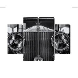 Image d'une Rolls Royce en plusieurs parties en gros plan