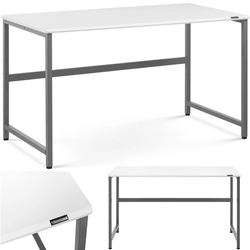 Industrial computer desk on a metal frame 120 x 60 cm white and gray