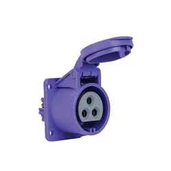 Industrial outlet 2 poly 24V 16A embedded 70x70mm IP44