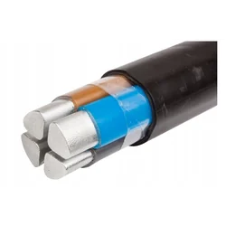 Instalační kabel YAKXS 4x70.0 SE černý zemnící kabel hliníkový drát 0.6/1KV / CENA za balení 10mb