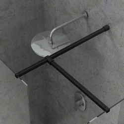 Installationsset för duschkabiner och väggar Ravak Brilliant och Walk-In, W SET, Uni Free/Wall black