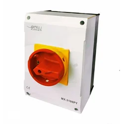 Interruptor 100A 37kw 0-1 ON-OFF 3 poli 400V AC IP65 cassette aplicado industrial