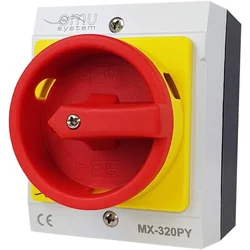 Interruptor 20A 4kw 0-1 ON-OFF 3 poli 400V AC IP65 cassette aplicado industrial