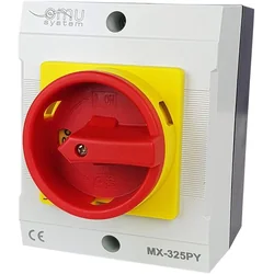 Interruptor 25A 7.5kw 0-1 ON-OFF 3 poli 400V AC IP65 cassette aplicado industrial