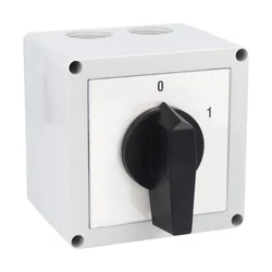 Interruptor 32A 11kw 0-1 ON-OFF 3 poli IP65 con casete aplicado de leva industrial