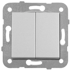 Interruptor cego 2-przyciskowy Viko Panasonic Novella prata