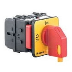 Interruptor de câmera 0-1 32A 3P botão do painel pequeno vermelho 1 x cadeado IP55