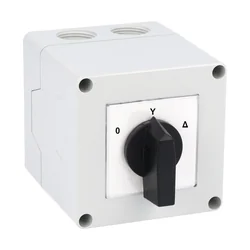 Interruptor estrella-triángulo 12A 4kW 3 polos de arranque de motores industriales con leva PACO giratoria IP54 65x65mm