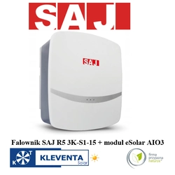 INVERTERIS SAJ 3kW, SAJ R5-3K-S1-15, 1-fazowy 1 MPPT+ ryšio modulis eSolar AIO3 Wifi/Ethernet/Bluetooth įtrauktas į kainą