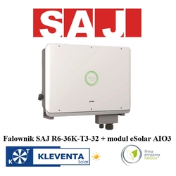 ИНВЕРТОР SAJ R6-36K-T3-32, 3-FAZOWY, 3MPPT, SAJ R6 36 kW, + AFCI + eSolar комуникационен модул AIO3 включени в цената на инвертора)