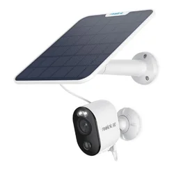 IP-camera 4 MP, Wi-Fi, IR 10 m, nachtkleur, 4mm, PIR-lens, sirene, IP65, 6000mAh, kaartsleuf, microfoon + zonnepaneel - Reolink Argus % p5/% Pro