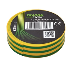 isolatieband 10mx15mm geel groen