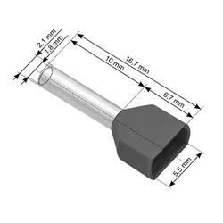 Isoleeritud ühendusmuhv 2x0,75/10 100 Tk