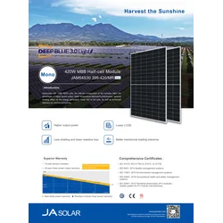 JA Solar 405W JAM54S30-405/MR Juodas rėmas