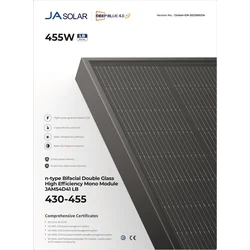 JA Solar JAM54D41 435/LB täismust (konteiner)