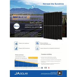 JA SOLAR JAM54S30-HC MONO 420W GR Černý Rám