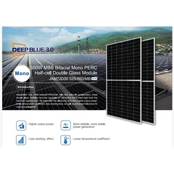 Ja Solar JAM72D30-550/GB bifacial naujas
