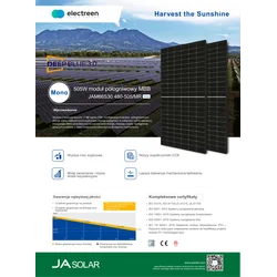 JA Solarni solarni panel 500W crni okvir