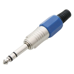 Jack plug 6,3 ST METAL BLUE HQ