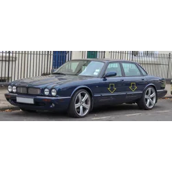 Jaguar XJ6 1995-2003 - Benzi laterale de protecție cromate pentru uși