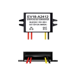 Jännitteenmuunnin 14-28VAC - 12VDC'1.5A EV18-A2412
