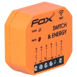 JEDINÉ Wi-Fi RELÉ230V S FUNKCÍ MONITOROVÁNÍ PARAMETRŮ SÍTĚ SPÍNAČE ENERGY FOX