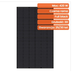 Jinko 420 N-type Tiger Neo Full Black fotovoltaikus panel - raklapok - 0,19 e/Wp / cnt - 0,186 e/Wp