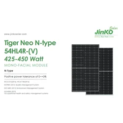 Jinko 450W 450 JKM450N-54HL4R-V Cadre Noir