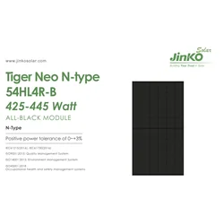 JINKO JKM435N-54HL4R-B 435W Pilnīgi melns (Tiger neo N-Type)