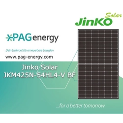 Jinko Solar 425W JKM425N- 54HL4-V Moldura preta tipo N