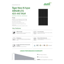 JINKO Tiger Neo N-típus 54HL4R-(V) 425 Watt